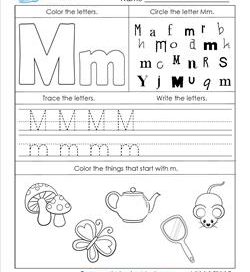 ABC Worksheets - Letter M - Alphabet Worksheets