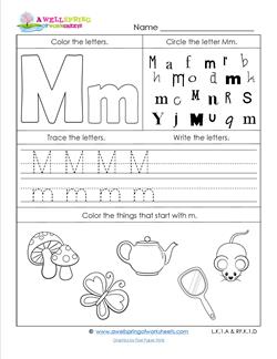 ABC Worksheets - Letter M - Alphabet Worksheets