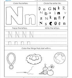 ABC Worksheets - Letter N - Alphabet Worksheets