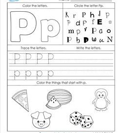 ABC Worksheets - Letter P - Alphabet Worksheets