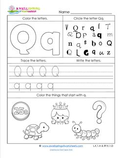 ABC Worksheets - Letter Q - Alphabet Worksheets