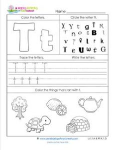 ABC Worksheets - Letter T - Alphabet Worksheets