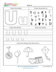 abc worksheets letter u alphabet worksheets a