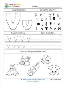 ABC Worksheets - Letter V - Alphabet Worksheets
