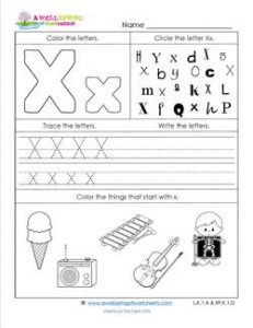 ABC Worksheets - Letter X - Alphabet Worksheets