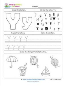 ABC Worksheets - Letter Y - Alphabet Worksheets