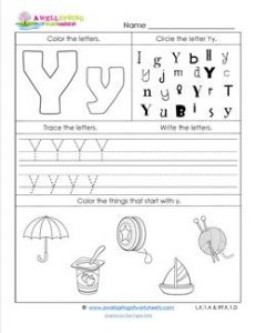 ABC Worksheets - Letter Y - Alphabet Worksheets | A Wellspring