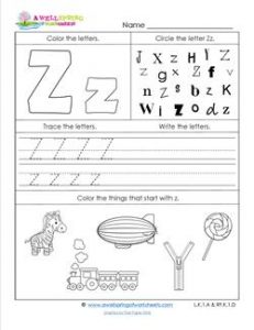 ABC Worksheets - Letter Z - Alphabet Worksheets