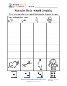 Valentine Math - Cupid Graphing - Valentines Day Math