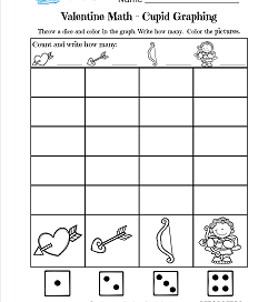 Valentine Math - Cupid Graphing - Valentines Day Math