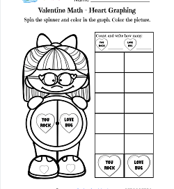 Valentine Math - Heart Graphing - Valentines Day Math