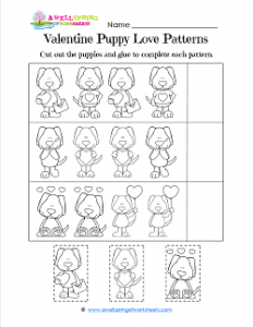 Valentine Puppy Love Patterns - Valentines Printables