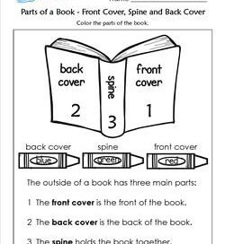 Parts of a Book - Kindergarten Language Arts | A Wellspring of Worksheets