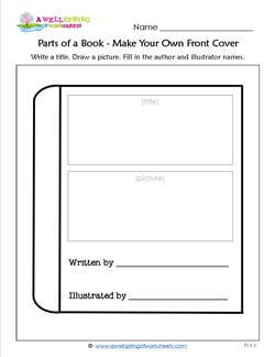 Parts of a Book - Make Your Own Front Cover