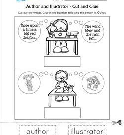 Author Illustrator Cut & Glue