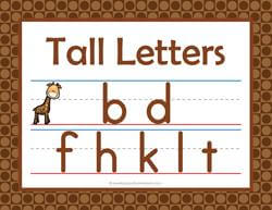 Print Awareness - Tall, Small and Fall Letters - Posters