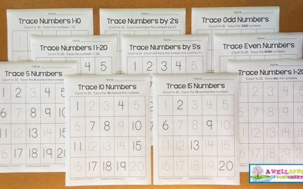 Tracing Numbers 1-20 - All the Worksheets