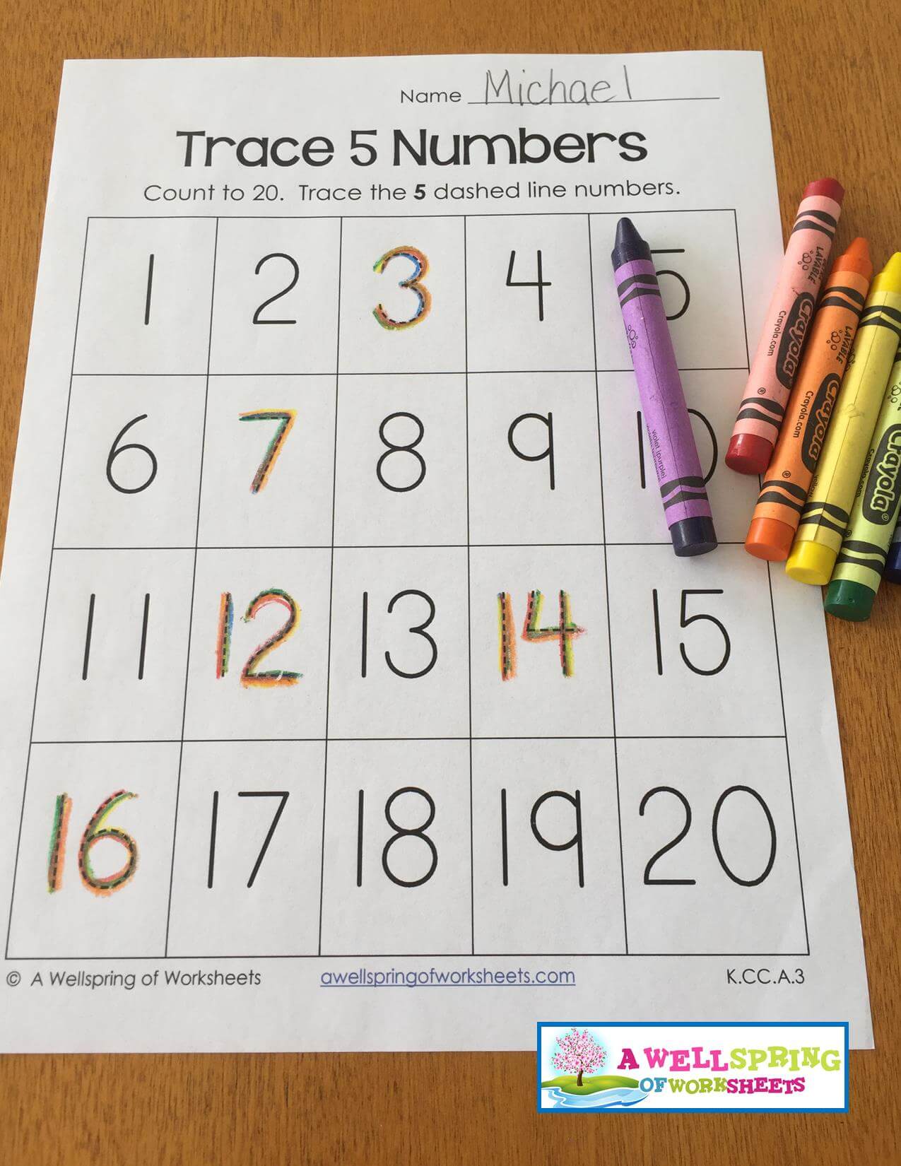 tracing numbers 1 20 worksheets blog post a wellspring of worksheets