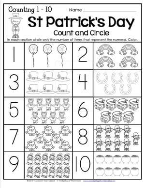st patricks day counting