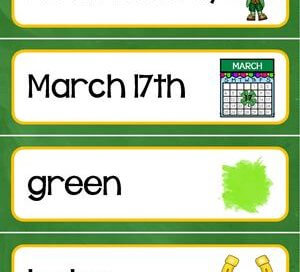 St Patrick's Day Vocabulary Cards