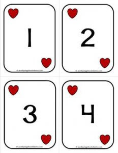 Number Cards 1-20 - Playing Cards - Numbers Deck - Math Card Games