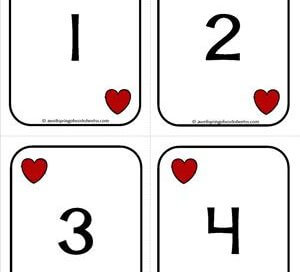 Number Cards 1-20 - Playing Cards - Numbers Deck - Math Card Games