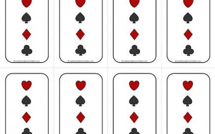 Number Cards 1-20 - Math Cards Games - Deck of Cards Backing #1
