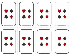 Number Cards 1-20 - Math Cards Games - Deck of Cards Backing #2