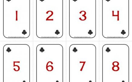 Number Cards 1-20 - Deck of Cards - Numbers/Clubs - Math Card Games