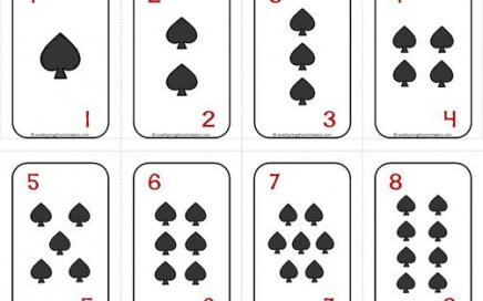 Number Cards 1-20 - Deck of Cards - Spades/Numbers - Math Card Games