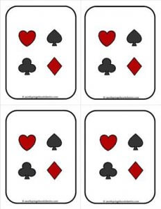 Number Cards 1-20 - Playing Cards - Backing 1 - Math Card Games