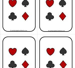 Number Cards 1-20 - Playing Cards - Backing 1 - Math Card Games