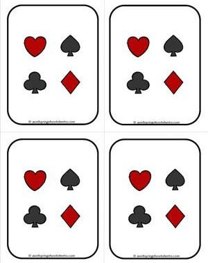 Number Cards 1-20 - Playing Cards - Backing 1 - Math Card Games