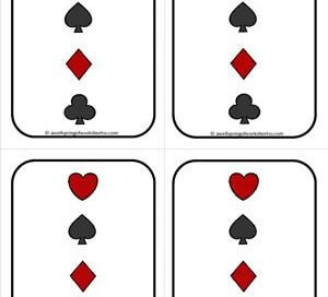 Number Cards 1-20 - Playing Cards - Backing 2 - Math Card Games