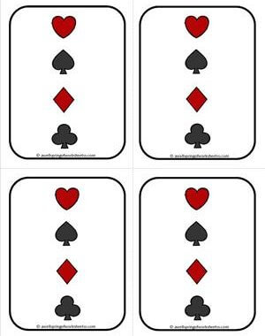 Number Cards 1-20 - Playing Cards - Backing 2 - Math Card Games