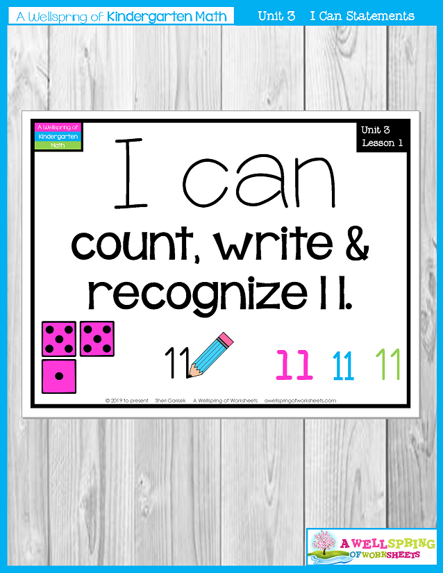 Kindergarten Math Curriculum | Numbers 11-20 | I Can Statements