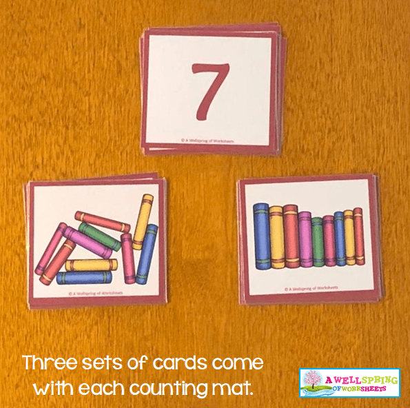 Counting Activities | Counting Mats | Three Sets of Cards