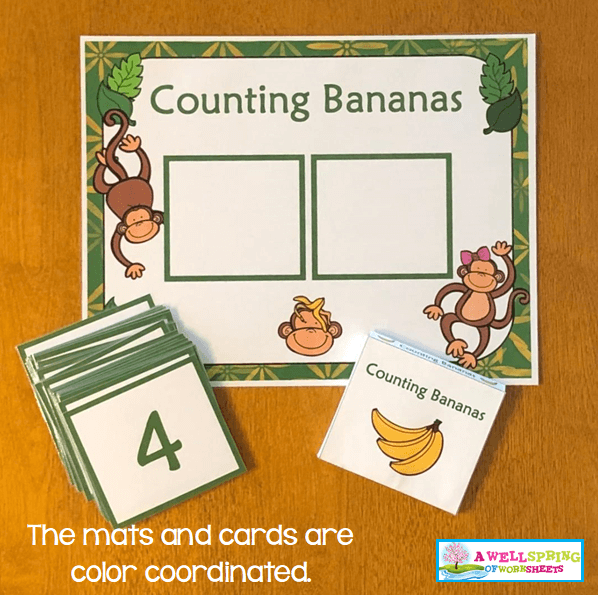 Counting Activities | Counting Mats | Color-Coordinated Mats