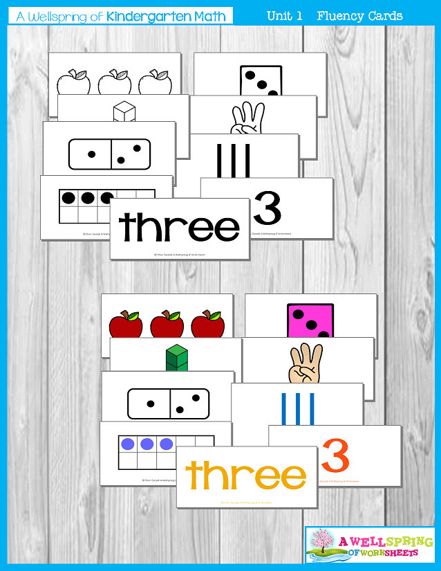 Kindergarten Math Curriculum | Numbers 0-5 | Fluency Cards