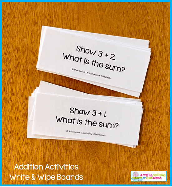 Kindergarten Addition Activities - What is the Sum Cards