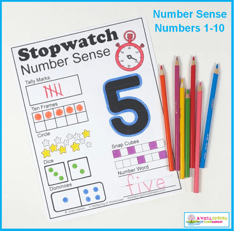 Stopwatch Number Sense A Wellspring of Worksheets