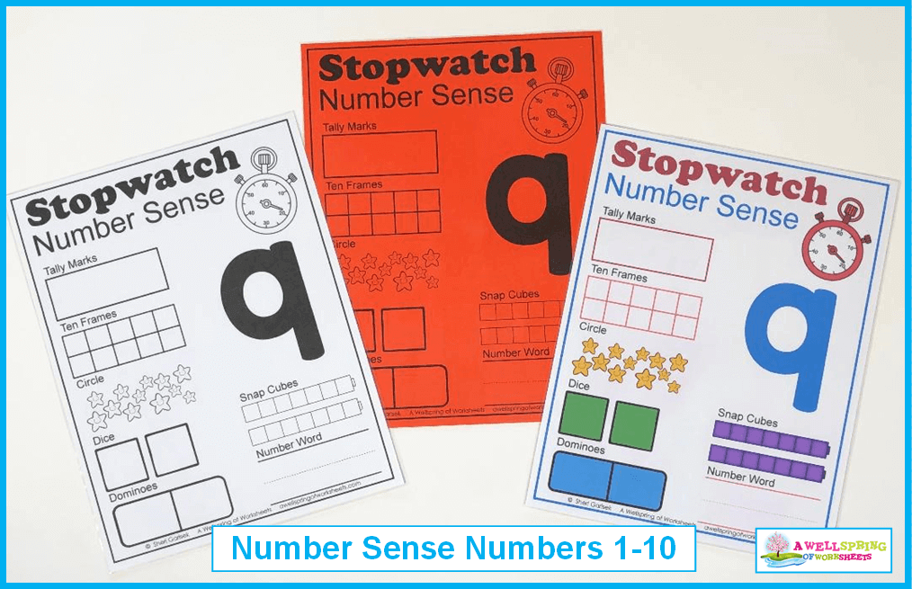 Stopwatch Number Sense - Three Options