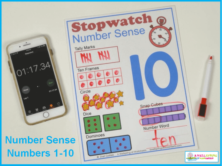 Stopwatch Number Sense A Wellspring of Worksheets