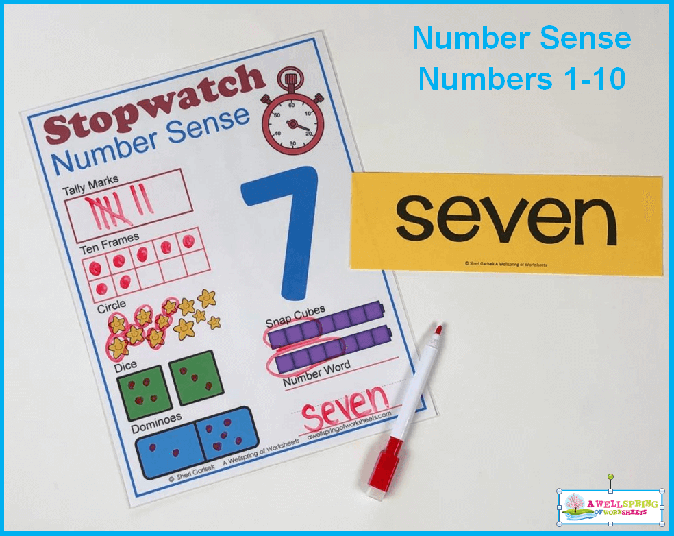 Stopwatch Number Sense - Use a Vocabulary Card if Needed