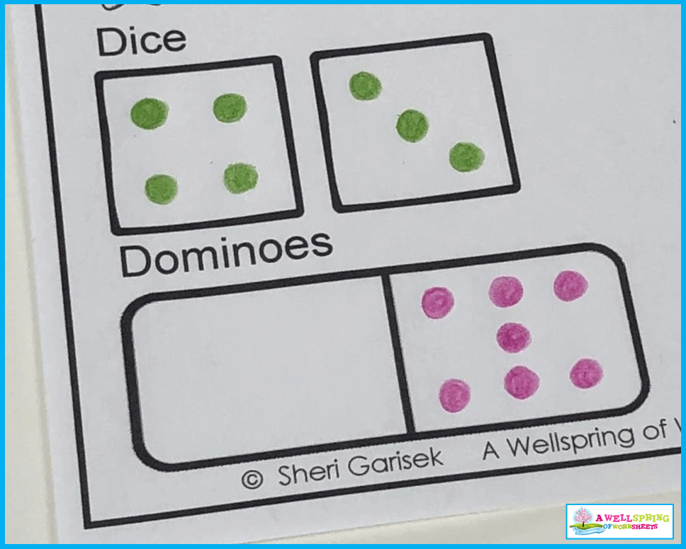 Stopwatch Number Sense - Have Kids come Up with Two Number Combinations for the Dice and Dominoes