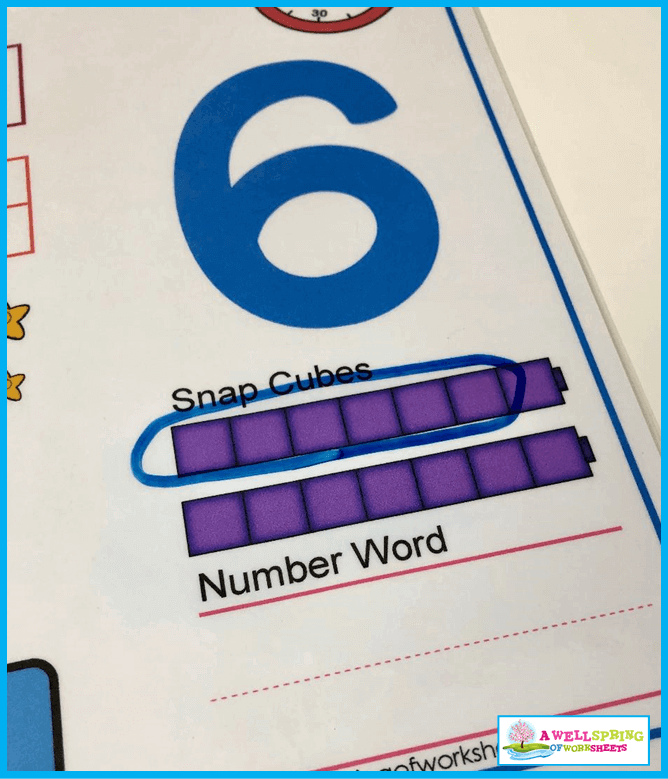 Stopwatch Number Sense - Circle the Snap Cubes in a Group